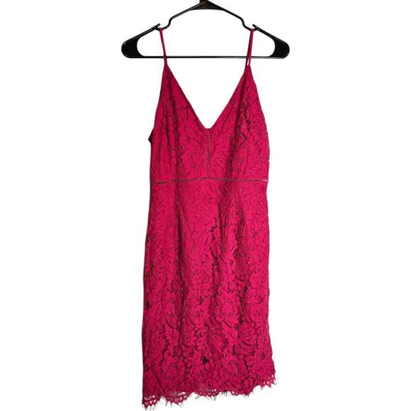 ASTR Women's Lace V-Neck Sheath Dress Pink Size medium - Picture 2 of 8